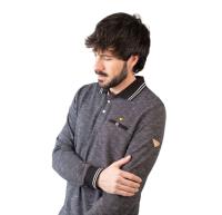 Polo Privata hombre con bolsillo PRI2627 japeado negro - details 1