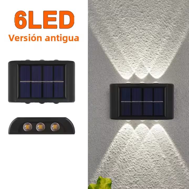 Lámpara De Pared Solar LED Impermeable Para Exterior Iluminación De Jardín Paisajística Para Pared De Patio Valla Escaleras Jardín - 1