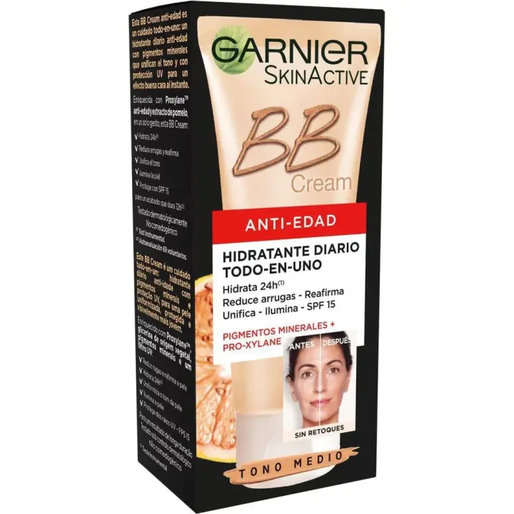 GARNIER Skin Active BB cream anti-edad hidratante diario todo en uno tono medio tubo 50 ml - 1