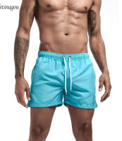 Shorts De Natación Para Hombre Quick Dry Con Cinturón Ajustable Y Bolsillos Para Surf Y Playa Estilo Casual Transpirable - details 6