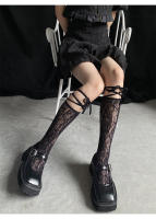 Calcetines Largos De Pies Descalzos Para Mujer Estilo Lolita Japonés Calcetines De Rodilla JK Con Tirantes Y Encaje Suave Y Transpirable Para Otoño E Invierno - details 8