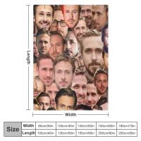 Manta De Cosplay De Ryan Gosling Para Camping Essentials Para Dormitorio Suave De Poliéster 100% Coral Fleece Rectangular Para Adultos - details 2