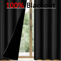 Cortinas De Protección Solar Y Sombreado Total 100% Blackout En Color Sólido Para Dormitorio Y Sala De Estar Material De Poliéster Modernas Y Elegantes - details 18
