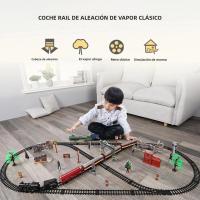 Tren De Ferrocarril Clásico Con Motor De Agua Vapor Para Niños Juguete De Modelo De Simulación Con Caminos De Tren Regalo Educativo Para Niños Mayores De 7 Años - details 5