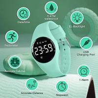 Reloj Green Claro para niños, Reloj digital para adolescentes with Alarma/Reloj/Agua resistant to, Gift para niños y niñas de 5 A 15 años - details 1