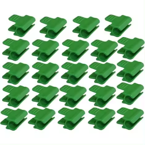 Paquete de 24 clips de plástico para invernadero, rojo, tutor Diámetro exterior de 11 mm - 1