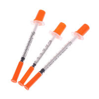 Siringa De Insulina Desechable Para Animales De Granja Con Aguja 5Pcs 0.3/0.5/1ML Cierre Orange Sterilizado Para Mascotas Y Ganado - details 1