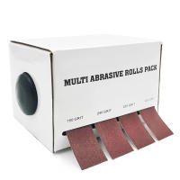 Paquete De Papel De Hierro Abrasivo Con Dispensador Para Trabajos De Madera Pulido De Metal Y Carrocería De Coche Tela De Emery Dibujable - details 5