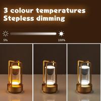 Lámpara De Mesa Inalámbrica Recargable Con Sensor Táctil Luz Nocturna LED Para Lectura Decoración De Habitaciones Restaurantes Hoteles Bares - details 1