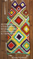 Vestido Maxi De Encaje Hecho a Mano Sifreyr Para Mujer Verano Estilo Bohemio Sin Mangas Halter Sin Espalda Playa Vestido De Boda Multicolor Cuello Alto Slim Fit - details 1