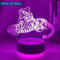 Luz Nocturna LED De Acrílico 3D Tigre Figura Para Dormitorio De Niños Luz De Sueño Decoración Para El Hogar Lámpara De Mesa Regalos - details 8