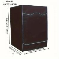 Cubierta De Lavadora Negra 23.6x25.5x33.4in Para Máquinas De Lavado Superior Con Cierre De Cremallera Y Tela Gruesa - details 5