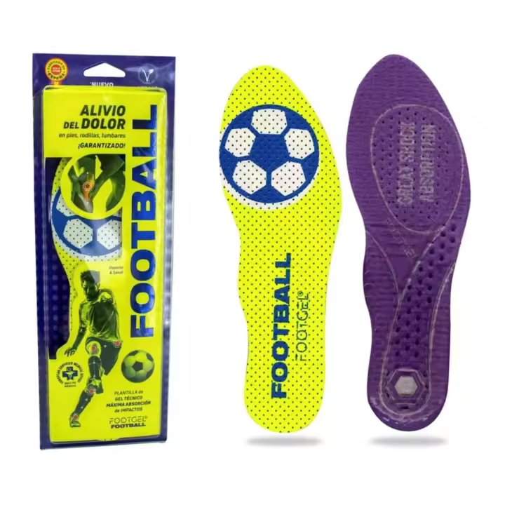 Plantilla Footgel FUTBOL, están especialmente recomendadas para la práctica del Football por su alta absorción de impactos y protección que ofrecen, mejoran el rendimiento deportivo y protegen de lesiones, ideal para niñ@s y adultos. - 1