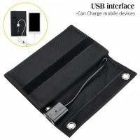 Panel Solar Plegable Portátil Cargador USB 5V DC Energía Continua Suministro De Energía Móvil Alta Potencia De Silicona Monocrómica - details 4