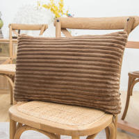 Funda De Cojín Rectangular De Flanela Corduroy Para Sofá Y Silla Estilo Solido Y Rayado Tamaño 30x50cm Cubierta De Almohada - details 16