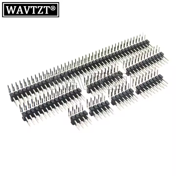 Conector De Cabo PCB De Ángulo Recto Doble Fila 2.54MM R/A Para Arduino 10PCS/LOT 2*3/4/10/12/15/40 Pin Compatible Con Arduinos - 1
