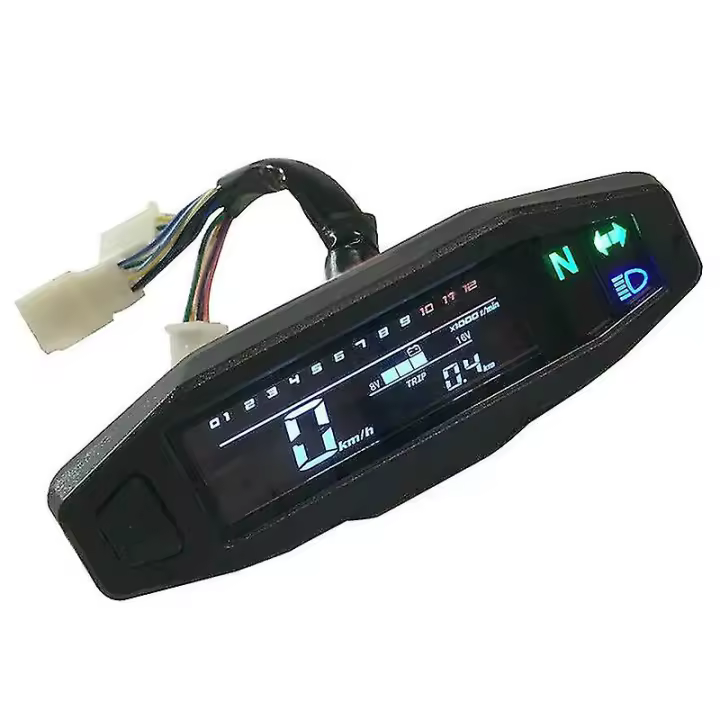LCD Digital motocicleta multi gauge bar velocímetro Odo tacómetro GEA - 1