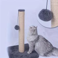 Palo De Afilado Vertical Para Gatos Con Pluma De Pelo Suave Y Sisal Marco De Subida Para Gatos Pequeños Juguete Anti-estrés Duradero Y No Caído - details 3