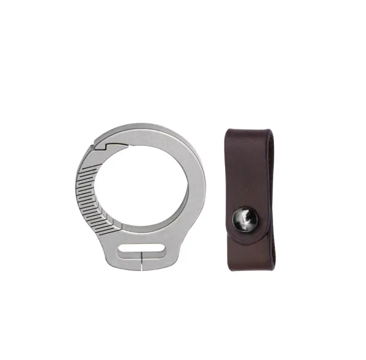 Llavero De Aleación De Titanio Con Hebilla De Escalada Accesorio EDC Herramienta Minimalista Para El Día Caja De Hierro Incluida - 1