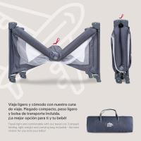 Interbaby Cuna de Viaje Plegable GRIS  con Ruedas, Base Acolchada y Bolsa de Transporte – Ref. 5421330101 - details 2