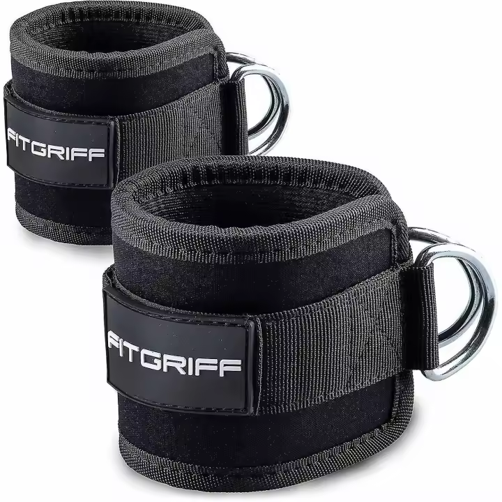 Correas de pie con almohadillas V1, paquete de 2, para entrenamiento físico en la máquina de cable, correas de tobillo F - 1