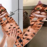 Divertidos Gatos Toallas de Mano Suspendible- Decoración Gato Baño Cocina - Toalla Absorbente Animal Regalos Navidad Cumpleaños Amigo Invisible-Regalos Originales Graciosos Mujer Amantes de Los Gatos - details 4