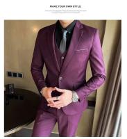 Traje De Novio Para Hombre S-9XL Moda Negocios Profesional Traje Formal Coreano Conjunto De Chaqueta Chaleco Y Pantalones Para Banquete - details 9