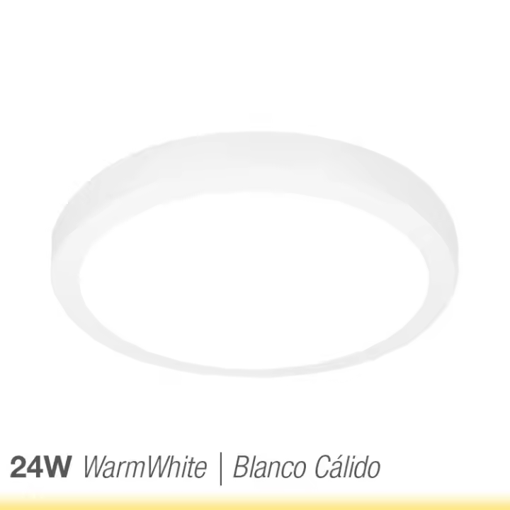 Plafón LED redondo blanco de 30cm 24W 1920lm 220V para aplicar en techo – Eficiencia, Estilo y Larga Duración - Marca DEMASLED - 1