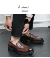 Zapatos Casuales De Cuero Para Hombres 2024 Nuevos Con Suela Gruesa Estilo Negocios Slip-On Loafers Moda Británica Zapatos Adultos No Impermeables Transpirables Talla Verdadera - details 14