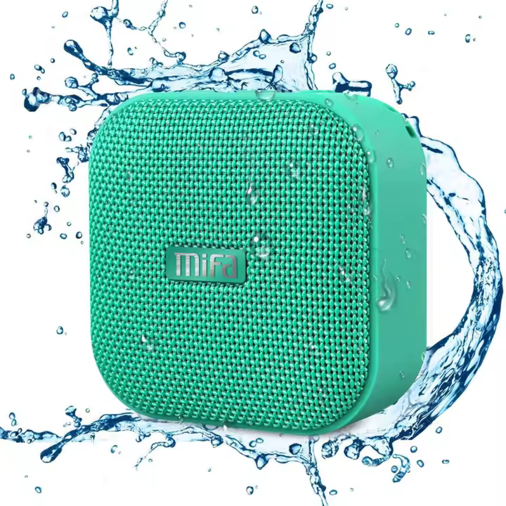 Altavoz Bluetooth 4,2 Impermeable IP56 y Tecnología True Wireless Stereo & DSP, Anti-Polvo con 15 Horas Continua y Tarjeta de microSD, Micrófono Incorporado, Verde - 1