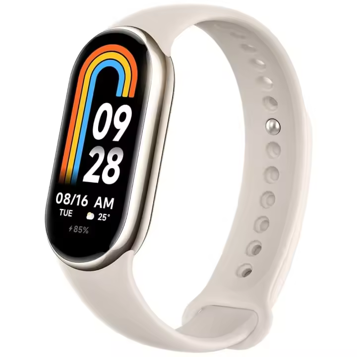 Xiaomi Smart Band 8 ORO - Pulsera de Actividad, Autonomía 16 Días, Pantalla AMOLED 60 Hz, 5 ATM, 150 Modos Deportivos, Blanco - 1
