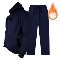 Conjunto De Deporte Casual Para Hombres 2 Piezas Con Capucha De Fleece Outfit De Sudaderas Para Uso Exterior - details 9