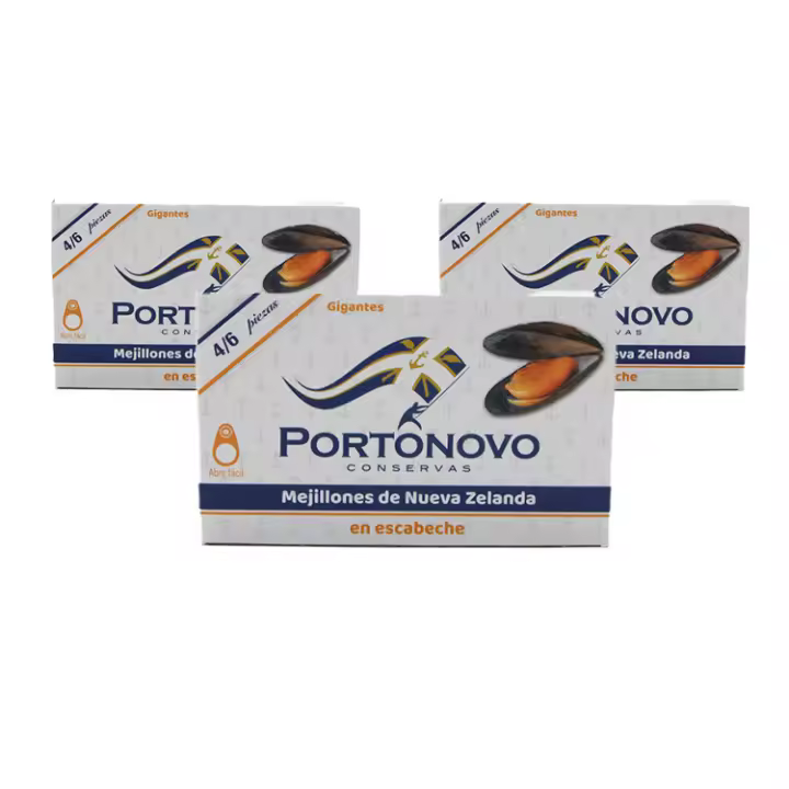 Mejillones de Nueva Zelanda escabeche 4-6 piezas Gigante Portonovo - 1