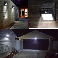Lámpara Solar Exterior Con Sensor De Movimiento PIR 30 LED Luz De Pared Impermeable Para Jardín Decoración Calle Solar Iluminación Fuente De Energía Solar - details 7