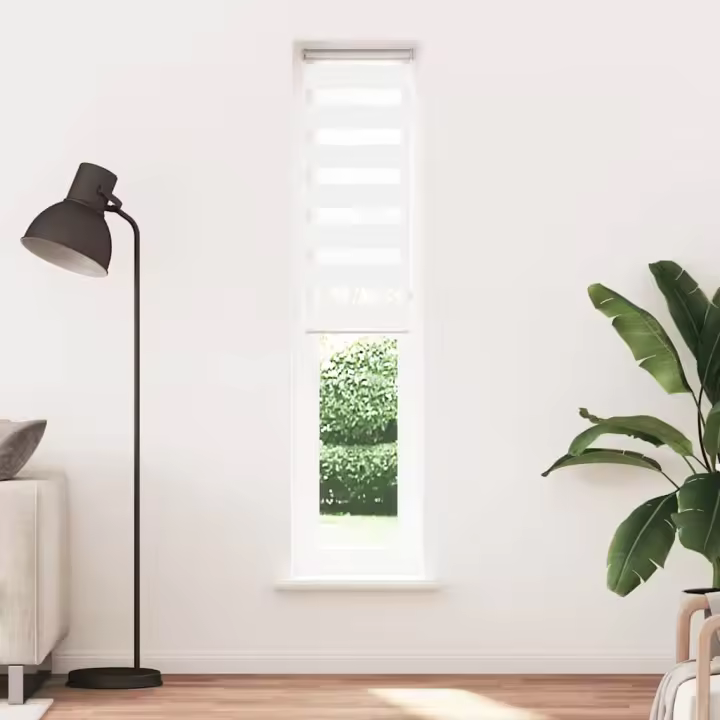 Estor cebra blanco 50x230 cm tejido ancho 45,9 cm poliéster - 1