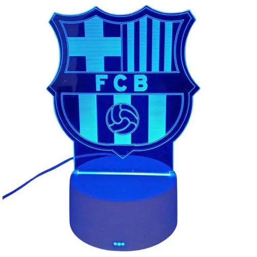 Lampara 3D + mando futbol club Barcelona Nuevo , envio 24h - 1