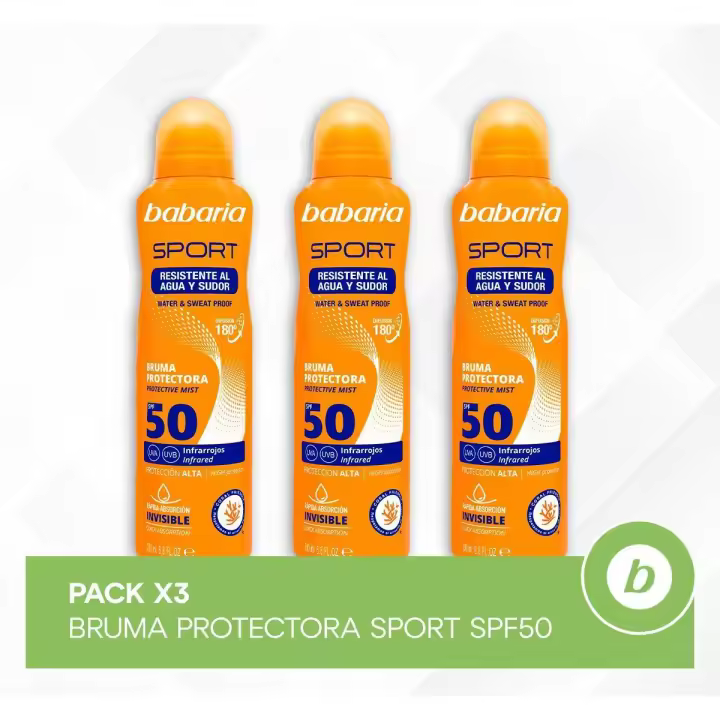 BABARIA PACK X3 BRUMA PROTECTORA SPORT SPF50 - 1