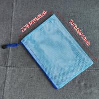 10Pcs Bolsa De Documentos Mixta De Colores Con Cierre De Cremallera Y Malla Bolsa Impermeable Para Almacenamiento De Papelería Y Archivos Expansibles - details 4