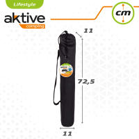 Aktive - Mesa plegable camping de tela, color negro, 61x50x51 cm, uso exterior, tablero removible, estructura plegable, soporta 30 kg, estructura de acero, tablero de poliéster, topes antivuelco, 2 posavasos con rejilla, incluye bolsa, mesa portátil - details 6