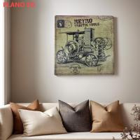 MEJORADA Cartel Metálico Retro – Placa de Metal Vintage con Diseño de Vehículos Clásicos – Decoración para Bar, Garaje, Hogar, Oficina – 29.6x29.6cm - details 9