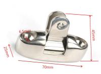 Juego De Bisagra De Acero Inoxidable 316 Con Almohadilla De Goma Para Barco Yate De Marina Hebilla De Montaje De Tipo Montaña Plateado Para Toldo Swivel - details 10