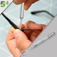 Kit De Reparación De Gafas Con Destornillador De Acero Inoxidable Y Llavero Herramientas Precision Portátiles Para Relojes - details 2