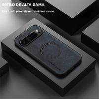Funda De Teléfono Retro Textura De Cuero PU Magnética Para Google Pixel 10 9 a pro XL 5G TPU Suave Antichoque Con Lámina De Carga Magnética - details 6