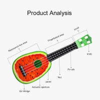 Ukelele Mini De Plástico Estilo Fruta Instrumento De Cordas Para Principiantes Juguete Divertido Para Niños Dibujo Animado Educativo TMZ - details 7
