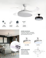 Ventronik Ventilador de Techo con Luz Lámpara LED y Control Remoto - details 0