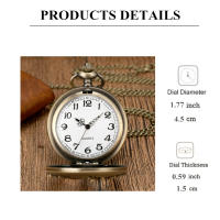Reloj De Bolsillo De Motocicleta Clásico Vintage Bronce Con Cadena De Collar Reloj De Cuarzo Pendente De Lujo Para Hombres Regalo Ideal - details 4