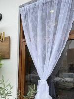 Cortinas De Encaje Floral Transparentes Para Sala De Estar 1 Pieza Con Bolso De Palas Ventana De Dormitorio Estilo Pastoral - details 4