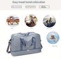 Bolsa de gimnasio para hombres y mujeres, bolsa de viaje, bolso de mano, con compartimento para zapatos y compartimento húmedo, bolsa deportiva de gran capacidad para viajes, fitness, yoga, rosa - details 2