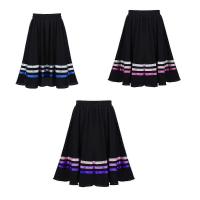 Girls Dance Skirt Long Ballet Skirt Wrap Skirt Stripes Maxi Skirt Vintage Swing Skirt - details 1