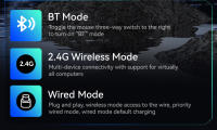 Nuevo Ratón Bluetooth Inalámbrico Attack Shark R6 Tres Modos Silencioso Ligero Para Esports Paw3950 Con Resolución De 42000 - details 16